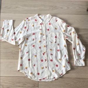 Madewell Button Up Boyshirt in Pansy Print